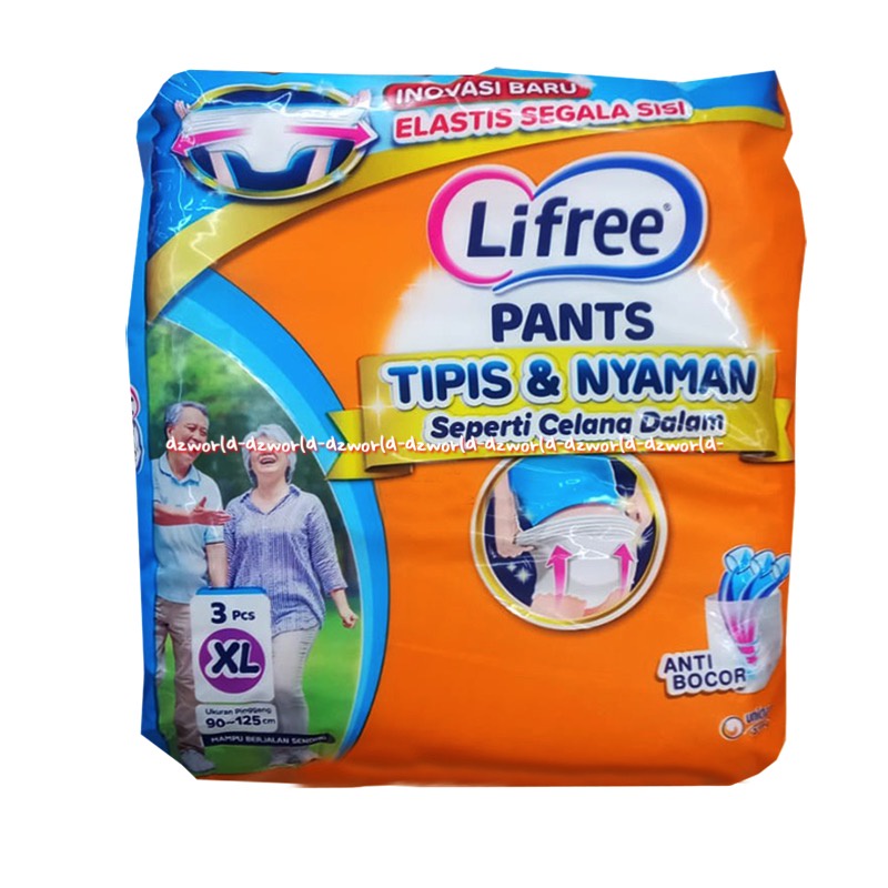 Lifree Pant Titpis Nyaman XL 3 Popok Celana Diapers Dewasa Life Free Liffree XL3 Orang Tua Life Free Diaper Orang Tua Lansia Extra Large 3pcs
