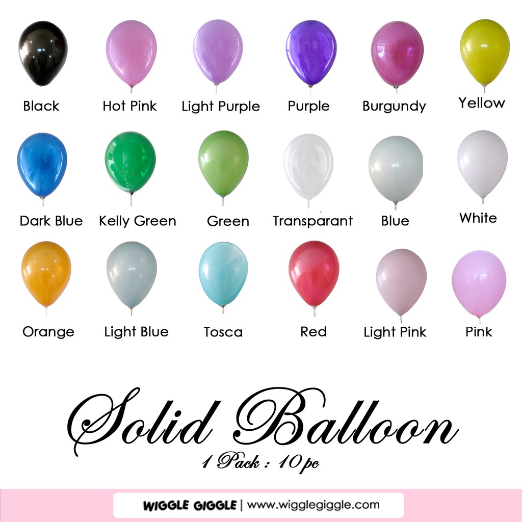 

Solid Ballon Isi 10 pcs