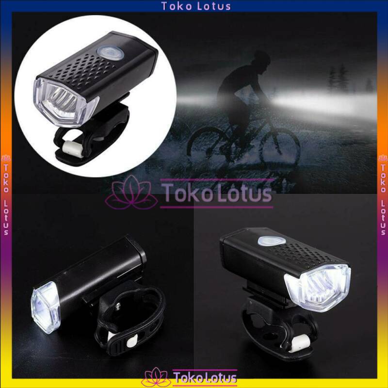 [READY STOCK] Lampu Depan Sepeda Cree Led 300lm Rechargeable