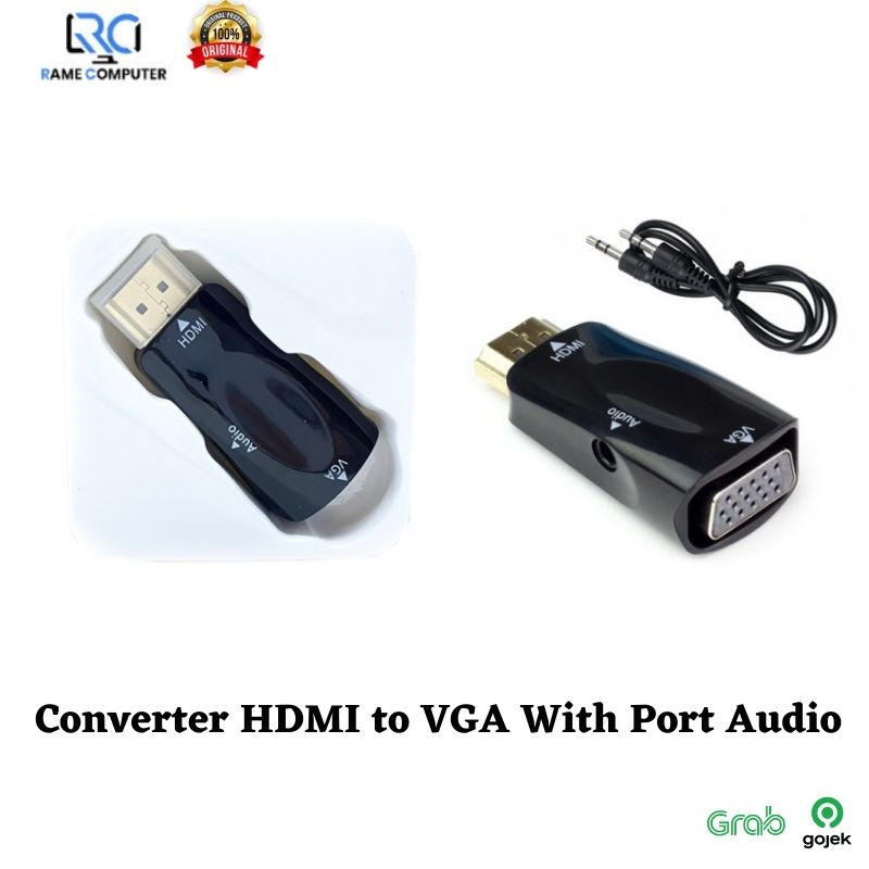 HDMI to VGA + Audio Converter Video Adapter / Kabel Konverter Adaptor