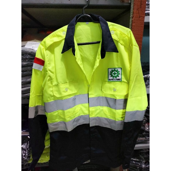 SERAGAM BAJU SAFETY STABILO DONGKER DOBLE SCOTLIGHT MODEL TAMBANG