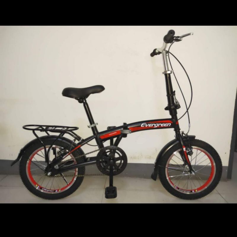 sepeda lipat 16 inch evergreen 1speed