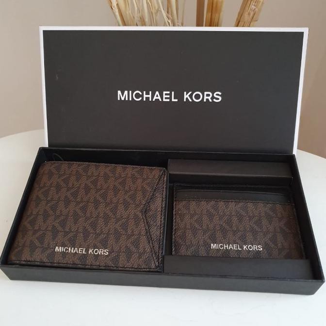 Dompet Pria Michael Kors Mk Billfold Cc Set Wallet Brown V Banjirezeki