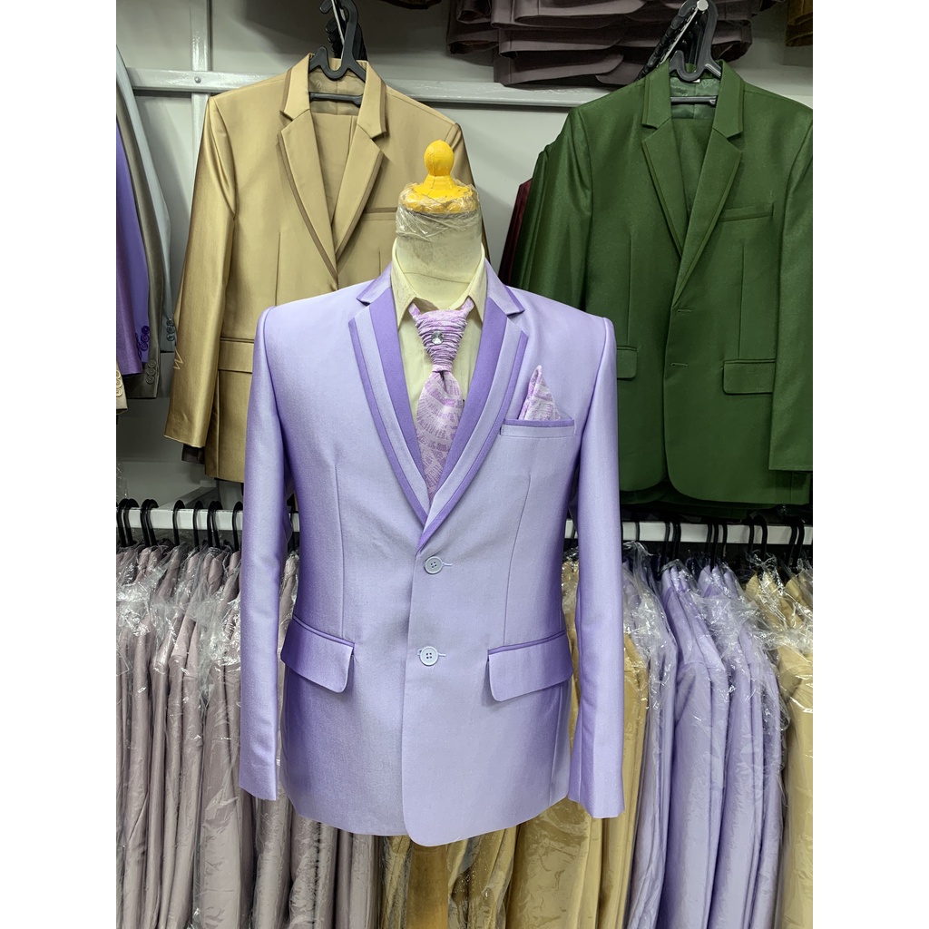 JAS UNGU LILAC MUDA JAS WEDDING JAS SLIMFITT SETELAN JAS JAS FORMAL