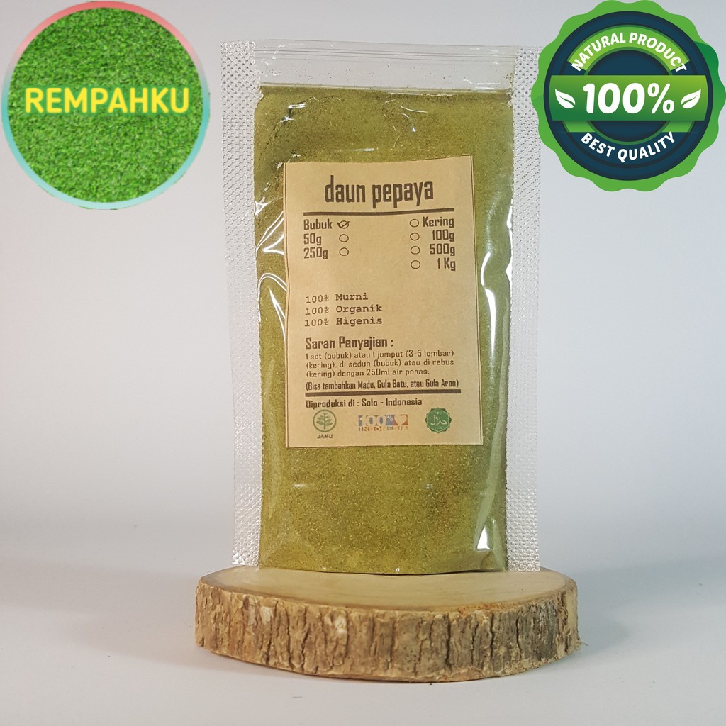 

DAUN PEPAYA BUBUK 1000 GRAM / 1 KG - Carica Papaya - MURNI - JSR