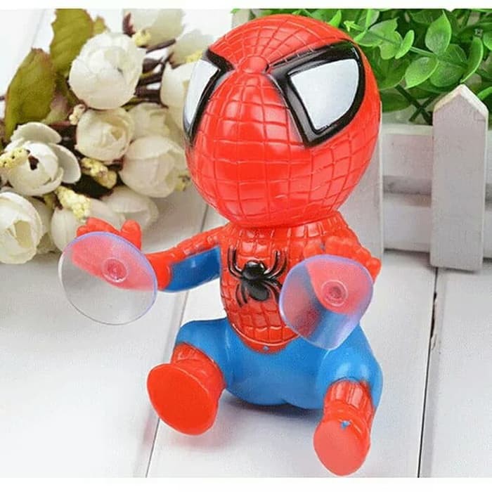 Spiderman Climbing Car Spider Man Memanjat Kaca Mobil Boneka Karakter