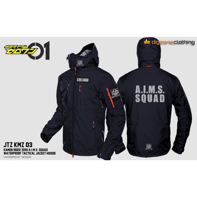 Jaket Hoodie Kamen Rider Zero One AIMS Waterproof JTZ KMZ 03