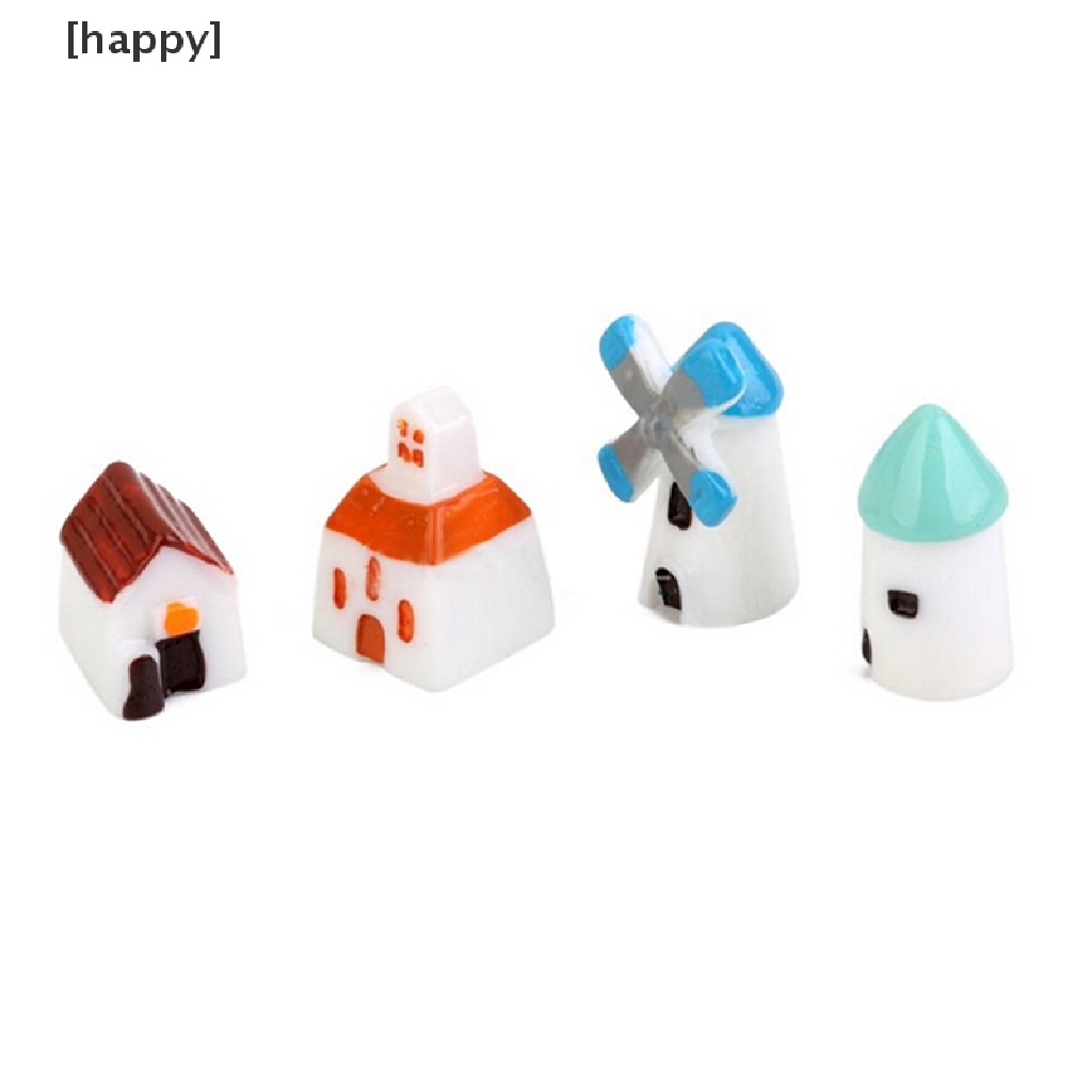 4pcs / Set Ornamen Kincir Angin Mini Untuk Dekorasi Taman Rumah Boneka