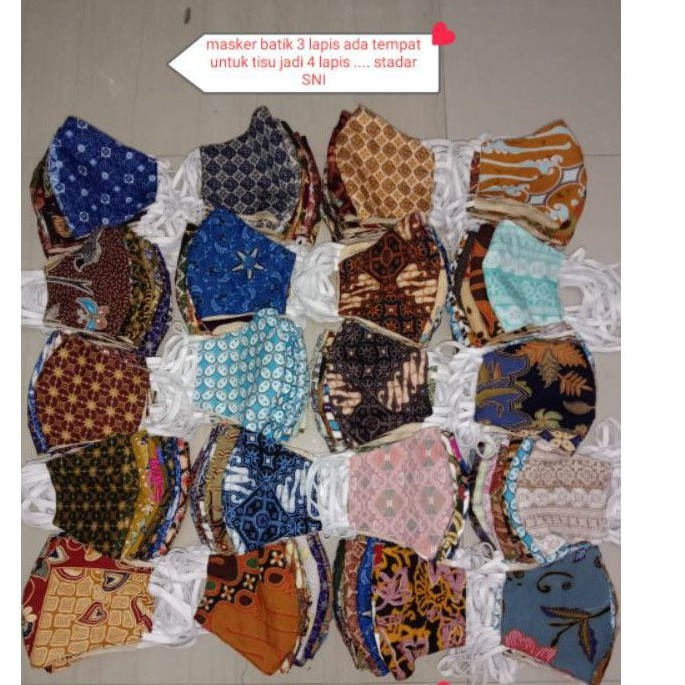 masker batik 3 lapis