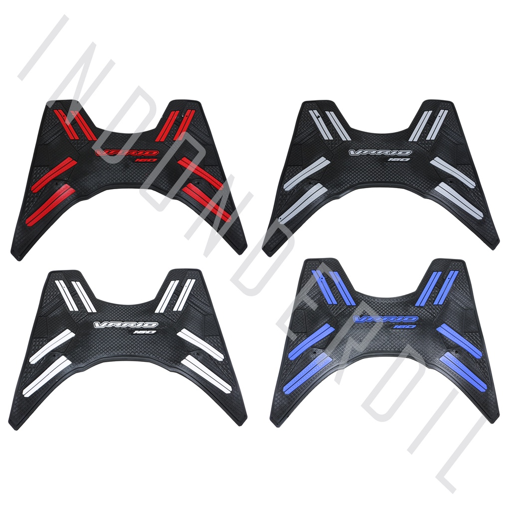 Karpet-Injekan-Pijakan-Alas Kaki-Bordes Karet Vario 160 New LED 2022 Merah-Biru-Putih-Abu