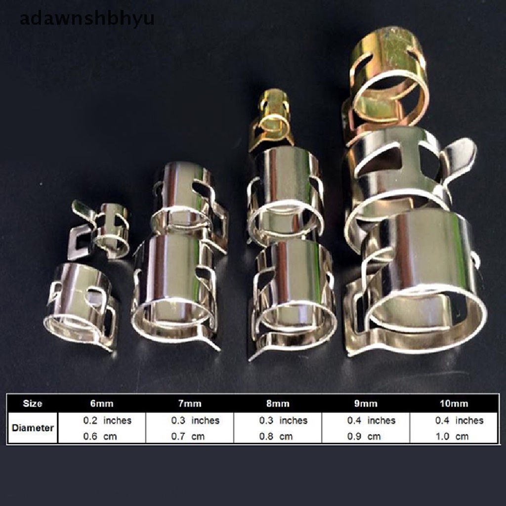 Adawnshbhyu 10Pcs/set Spring Band Selang Bakar Klip Penjepit Pipa Silikon 6mm 7mm 8mm 9mm 10mm