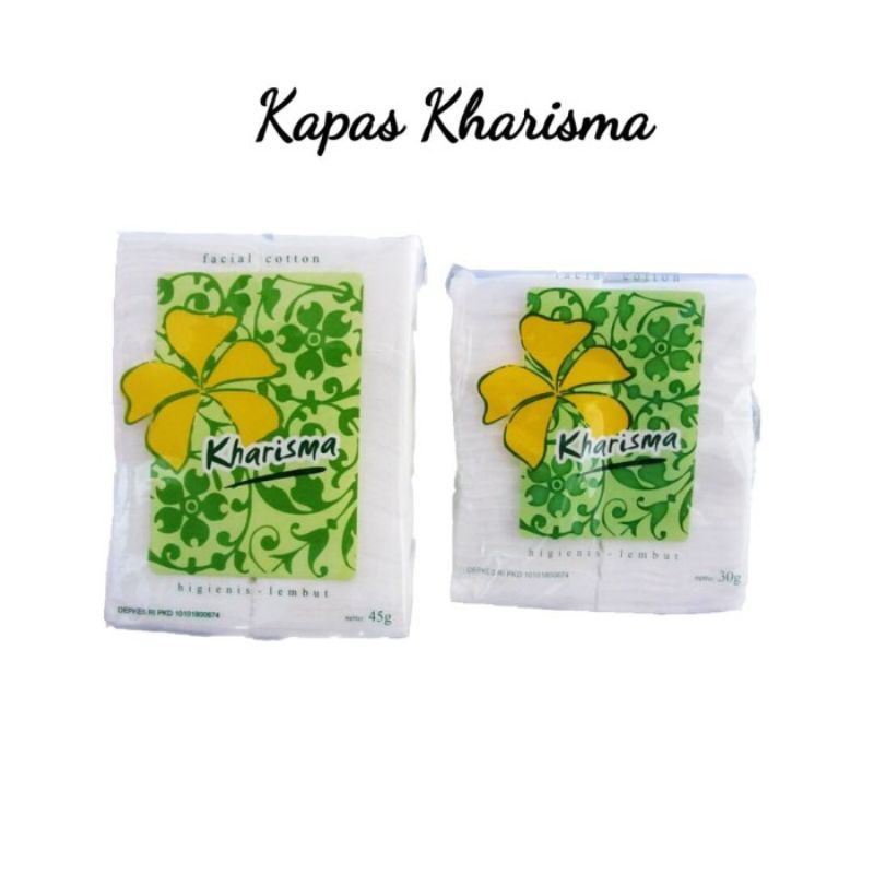 KAPAS kharisma / kapas pembersih wajah / make up / kecantikan / lembut (30 gram)