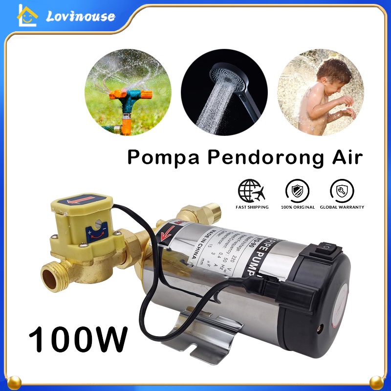 Pompa Booster Pendorong 100Watt Mesin Pendorong Air Shower Water Heater Booster Pompa Booster Otomatis