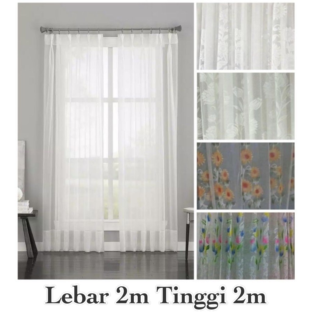 [ PINTU ATAU JENDELA ] GORDEN VITRASE / GORDEN DALAMAN LEBAR 2M TINGGI 2M