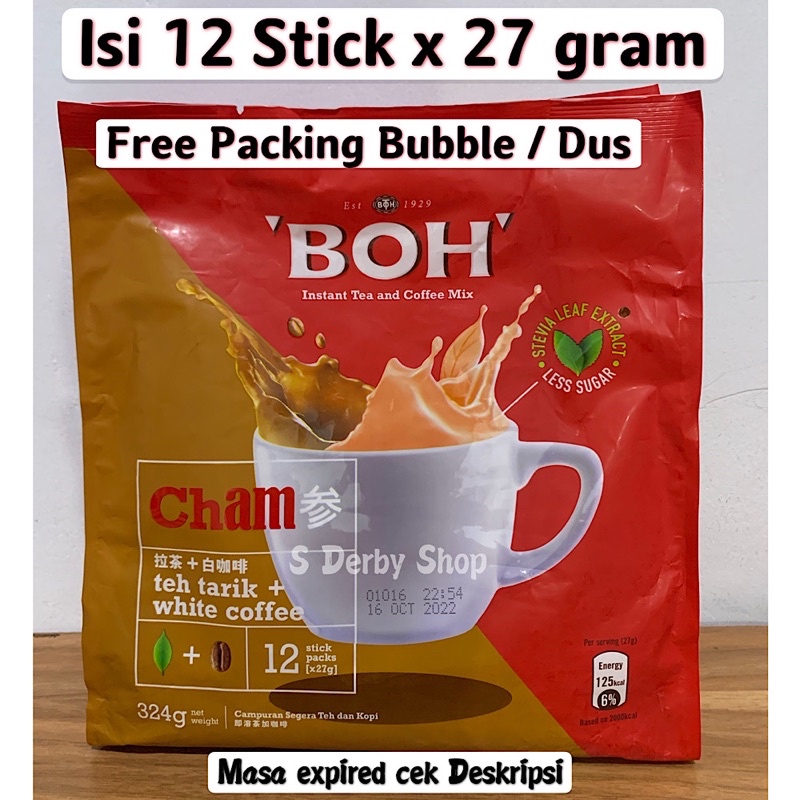 

Boh Cham Teh Tarik White Coffee Kopi Putih With Stevia