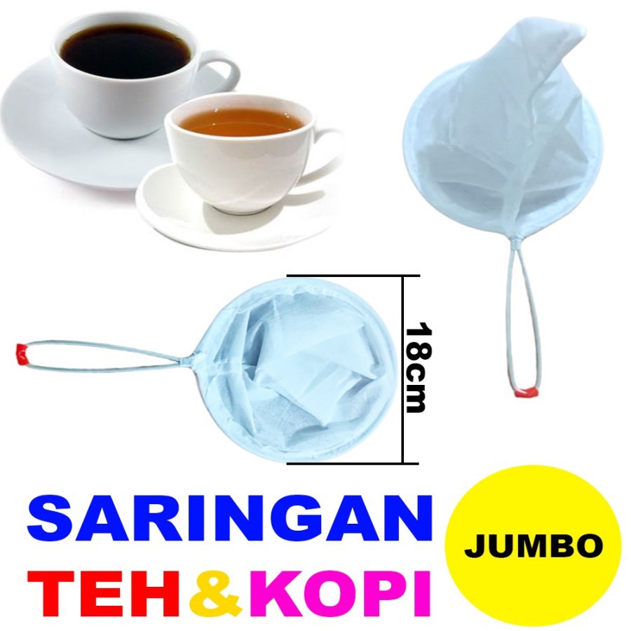 Saringan Teh/Kopi Kain - Saringan Gagang Besi Coffee Tea Strainer