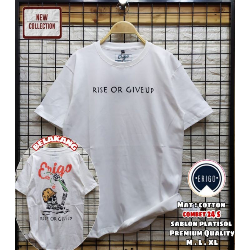 BAJU KAOS ERIGO PUTIH PRIA/BAJU KAOS LENGAN PENDEK