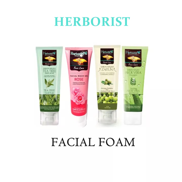 (BOSS) HERBORIST Facial Foam 80ml - Herborist Sabun Wajah - Herborist Facial Wash - Sabun Cuci Muka