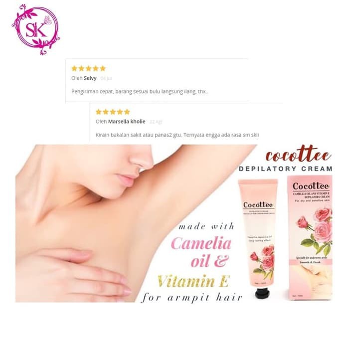 [ COCOTTEE ] Camelia Oil - Depilatory Cream Perontok Rambut Ketiak