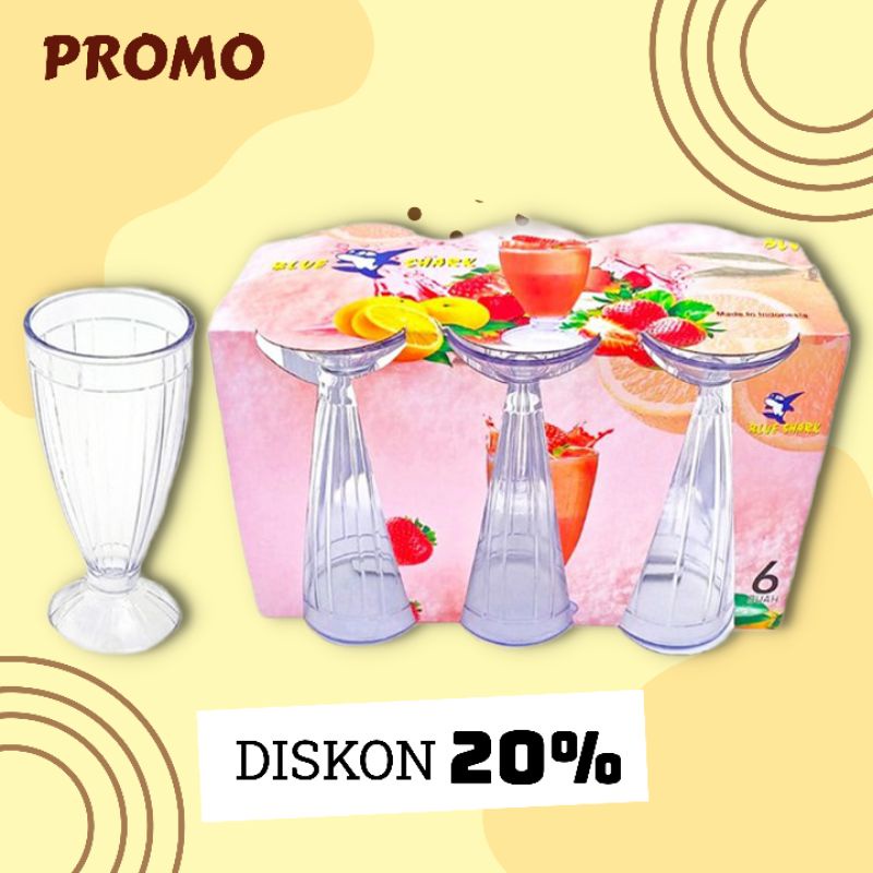 GELAS JUS 450ML - GELAS JUICE PLASTIK AKRILIK BENING