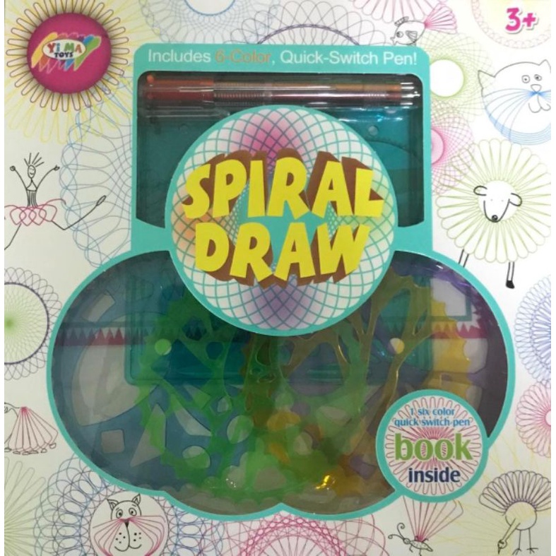 

Penggaris Putar/Spiral Draw,Alat Gambar,hadiah anak PAUD TK SD. serupa Spirograph. Kurva Hypotrochoid.