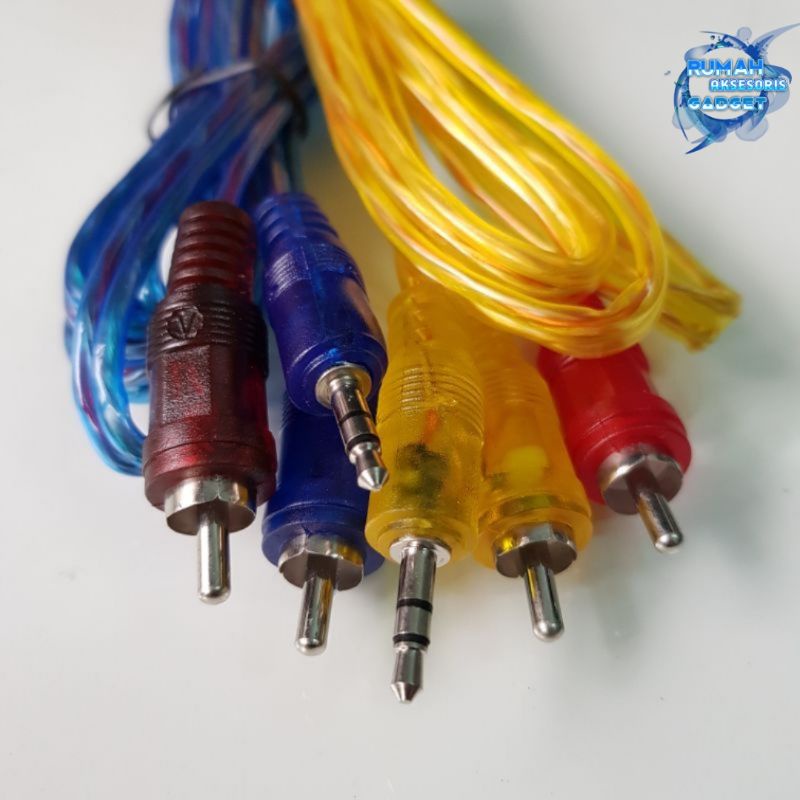 kabel Aux 1-2 Jack audio 2 in 1 panjang 1,2 meter hp ke speaker