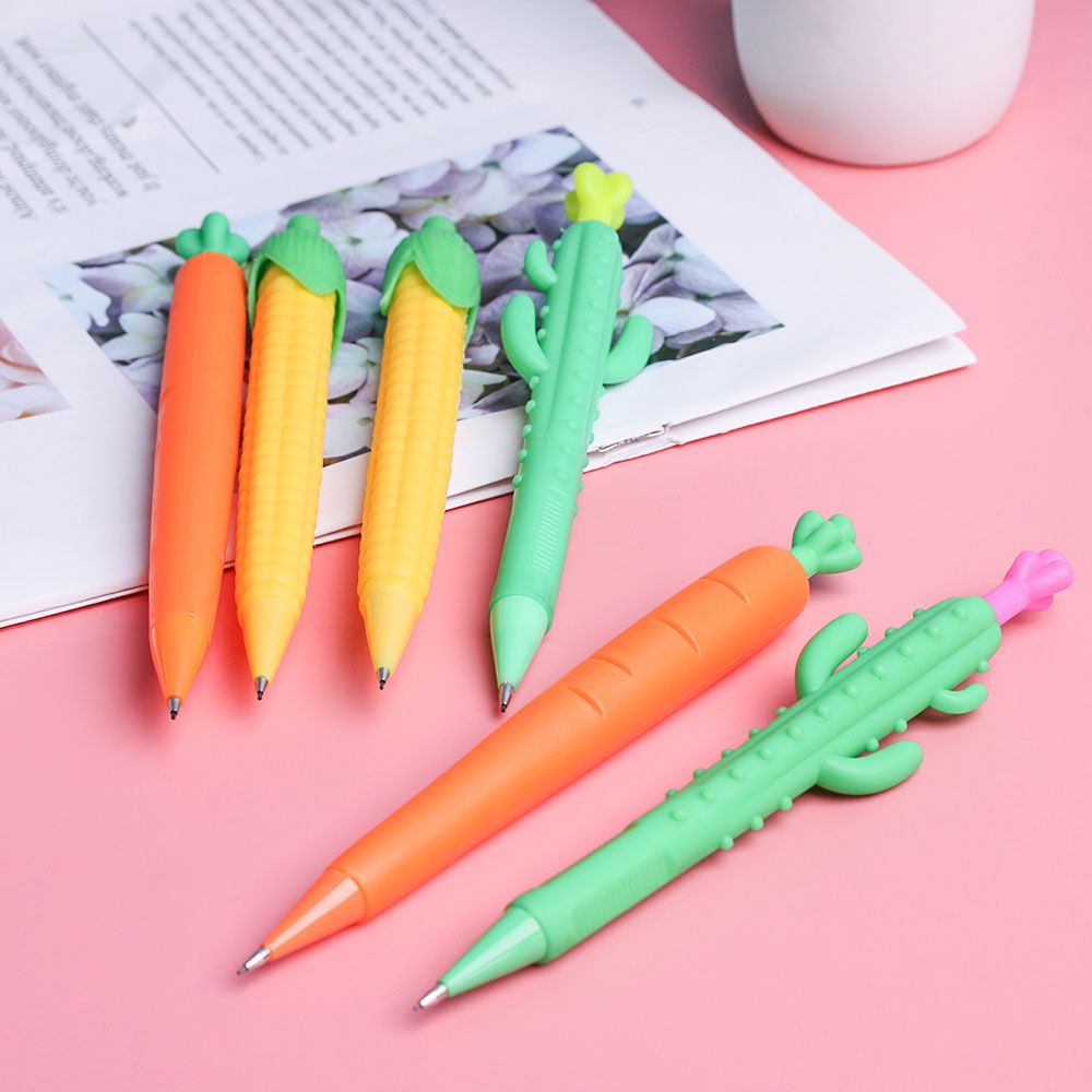 QUINTON Smooth Mechanical Pencil Cute Stationery Automatic Pencil Carrot 0.5/0.7mm Shape Cactus Corn Kawaii School Supplies