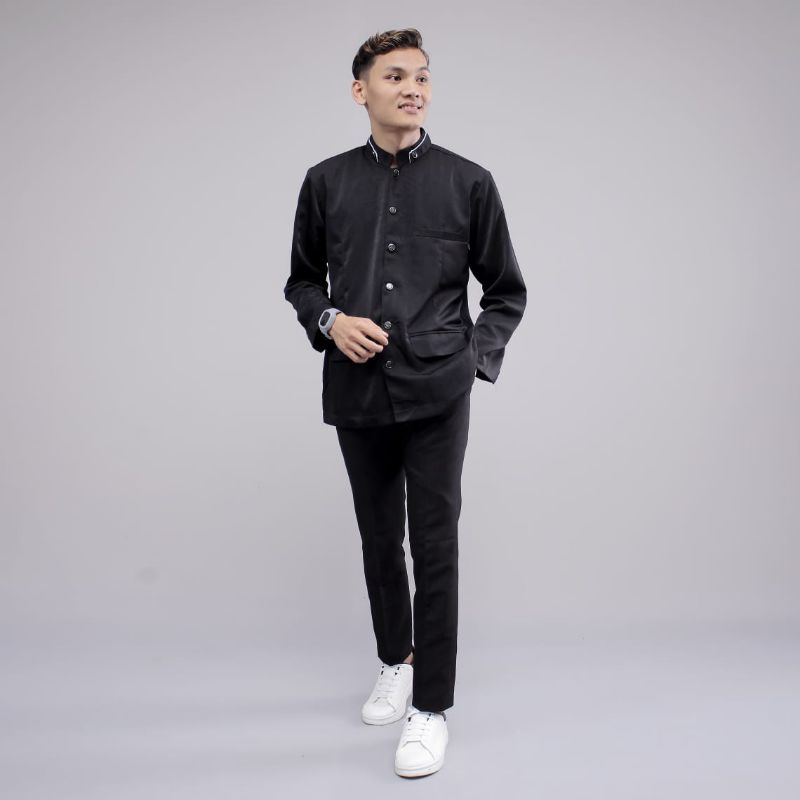 Atasan muslim pria dewasa Baju Koko bordir kombinasi baju koko terbaru Baju Koko bisa COD Fashion mu