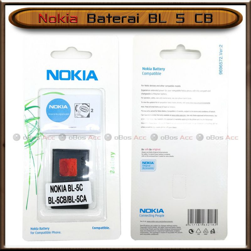 Baterai Nokia N100 N101 N103 N105 BL5CB BL-5CB BL 5 CB Original Batre Batrai HP