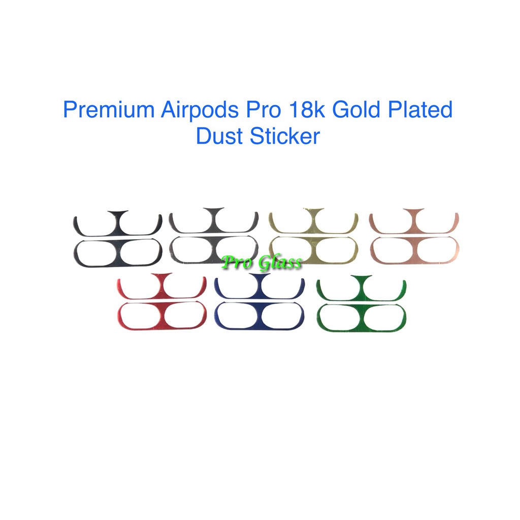 Airpods PRO / Airpod Guard 18k Gold Plated Dust Free Metal Sticker