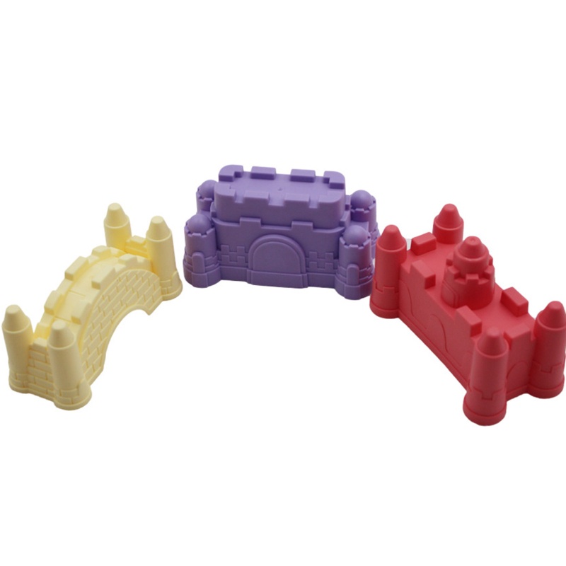 Mary 7pcs Mainan Kastil Pasir Anak-Anak Set Game Pantai Dengan Blockhouse Beach Building Molds