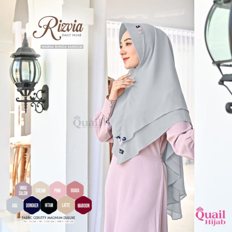 Khimar Polos / Khimar 2 layer - Rizvia QuaiL Hijab