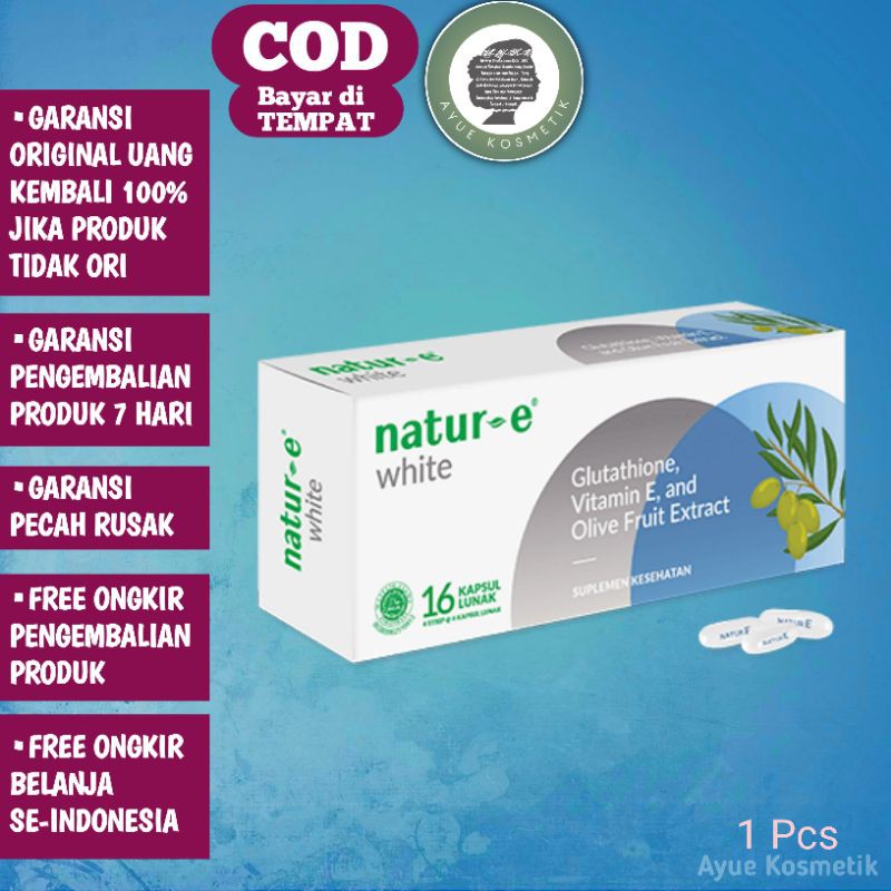 NATUR E NATUR-E NATURE E White Series Brightening Kapsul Isi 16 Vitamin E Natur  E Whitening
