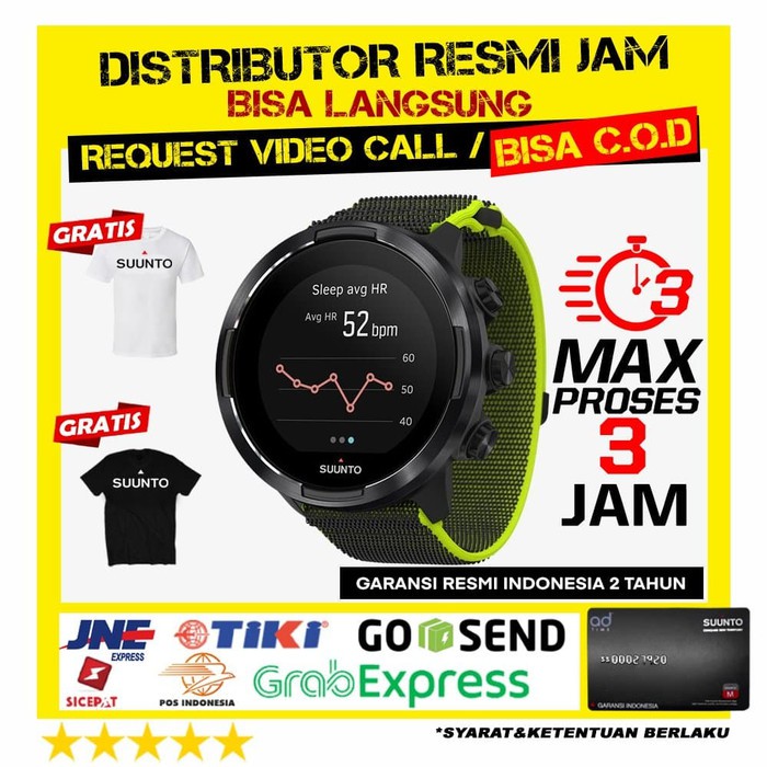 SUUNTO 9 BARO GREEN suunto9 suunto9green GARANSI RESMI 2 TAHUN AD TIME