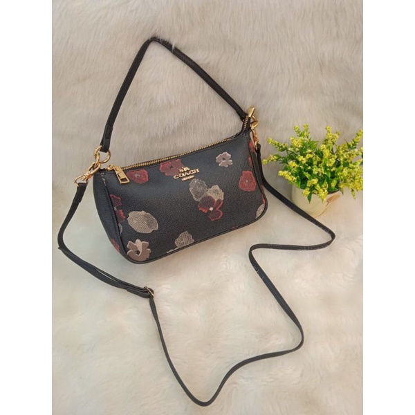 tas fashion import, tas branded  motif coach messico blossom slingbag co 2737-1, coach selempang