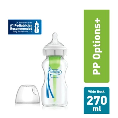 Dr Brown PP Option Wide Neck Botol Minum Susu Anak 270ml - 9 oz