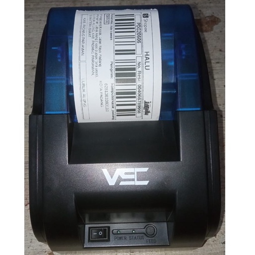 PRINTER BLUETOOTH THERMAL 58MM RJ11 Merk VSC untuk Kasir, Token PLN, PDAM, PPOB