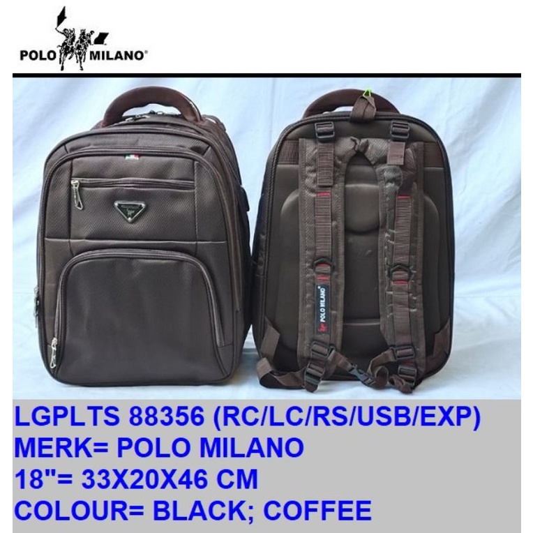 RANSEL LAPTOP USB POLO MILANO BEST SELLER TERLARIS TERMURAH