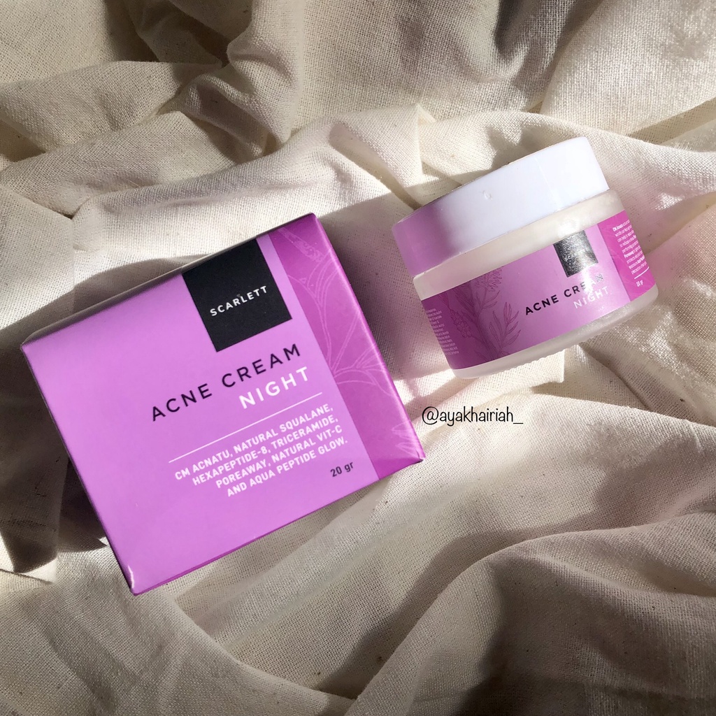 Scarlett Cream Acne Night Cream Scarlett Whitening