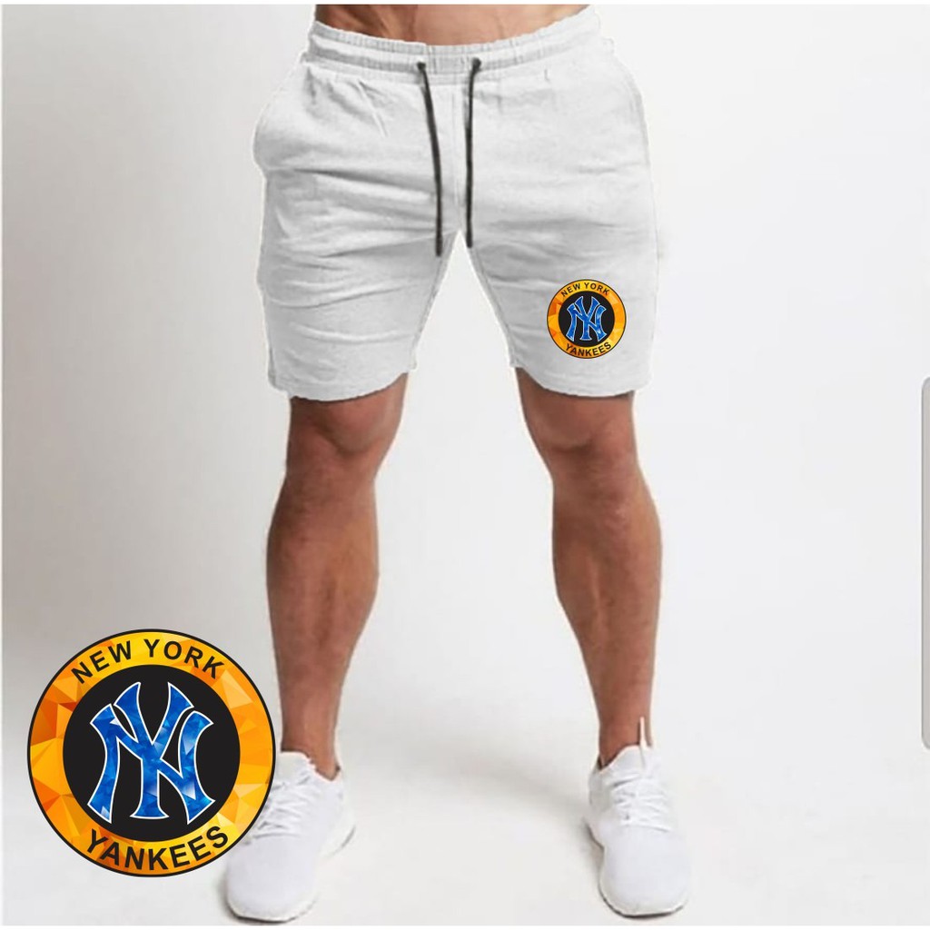 Zes collection,celana pendek pria YANKEES NY,logo digital printing,bahan babyterry premium,bisa COD
