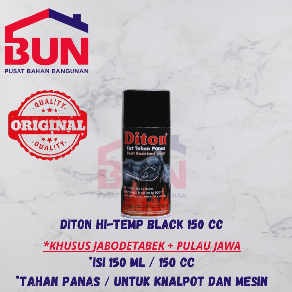 Cat Pilox DITON Knalpot Anti Panas HiTemp Black 150cc murah kecil