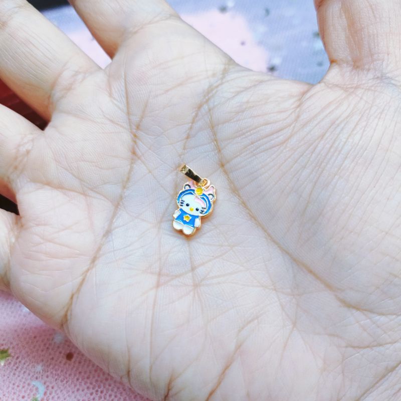 Liontin Titanium  Anak Motif Hello Kitty Lapis Emas  Anti Karat Luxury Jewelry 978L