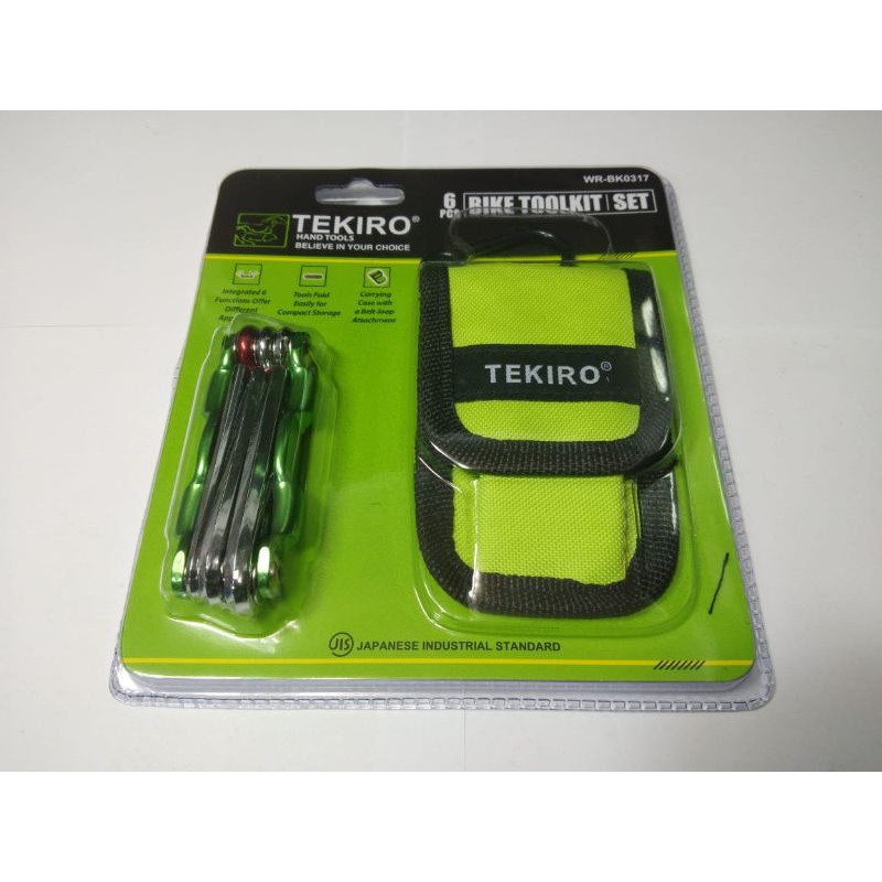 KUNCI SEPEDA L LIPAT ISI 6PCS WR-BK0317 TEKIRO/ BIKE TOOLKIT SET