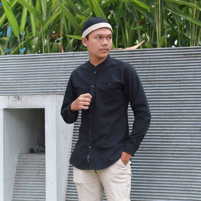 Bos - Kameja Kurta Pria Lengan Panjang Muslim Gamis Kantor Premium Original