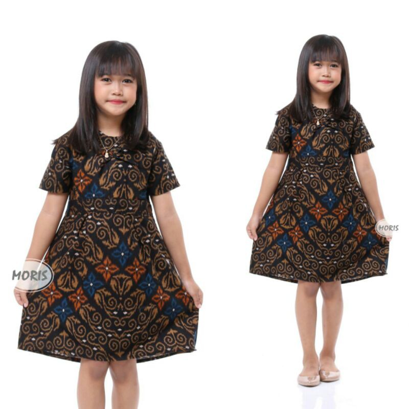 Dress batik Anak 2 sampai 10 Tahun - Baju batik Anak Perempuan Harga Grosir - (COD) bisa ecer