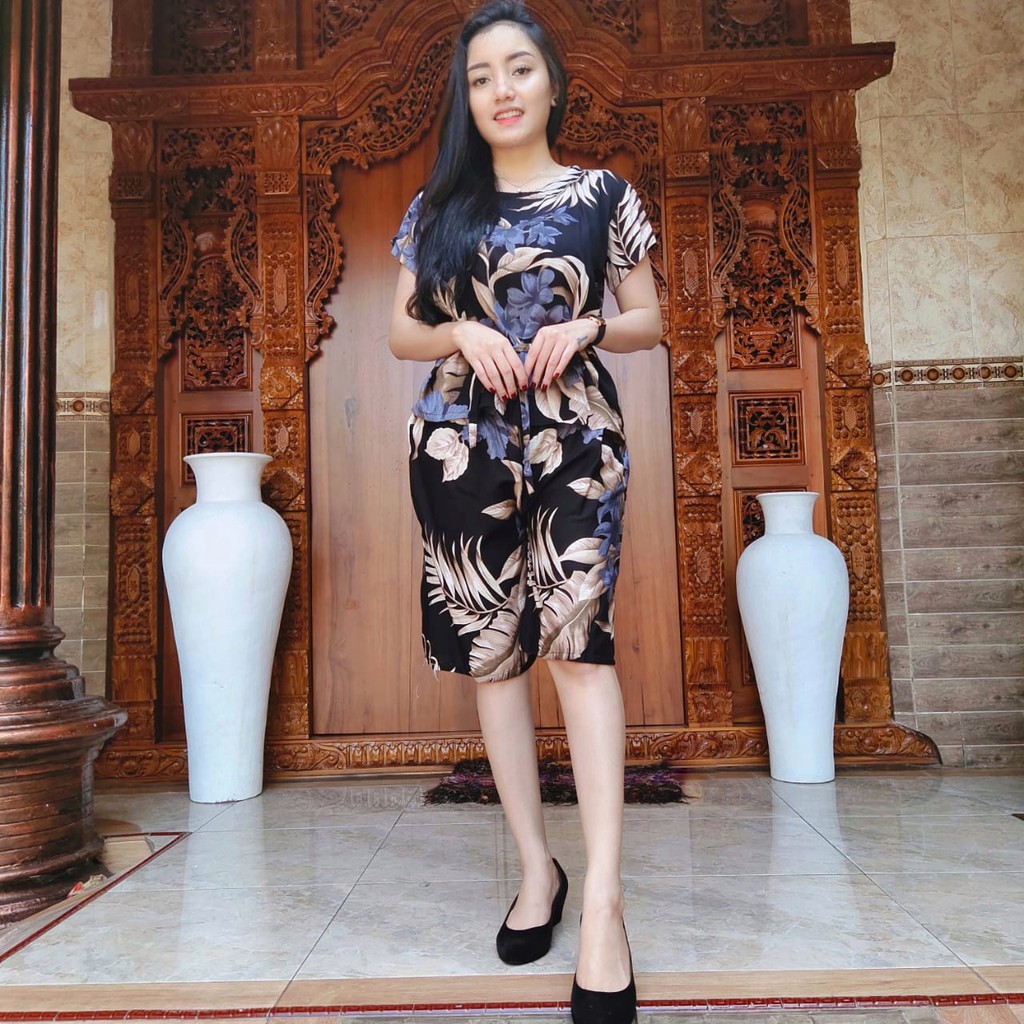 Piyama Pendek Janda Bolong Rayon Super 03-ABU-ABU KINANTI