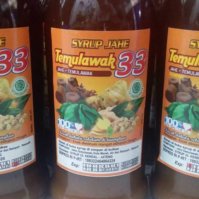 

SYRUP JAHE TEMULAWAK 33 (kemasan botol plastik)