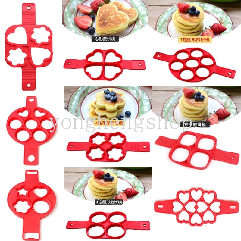 Cetakan Telur Omelet Pancake Bahan Silikon Anti Lengket Untuk Aksesoris Dapur