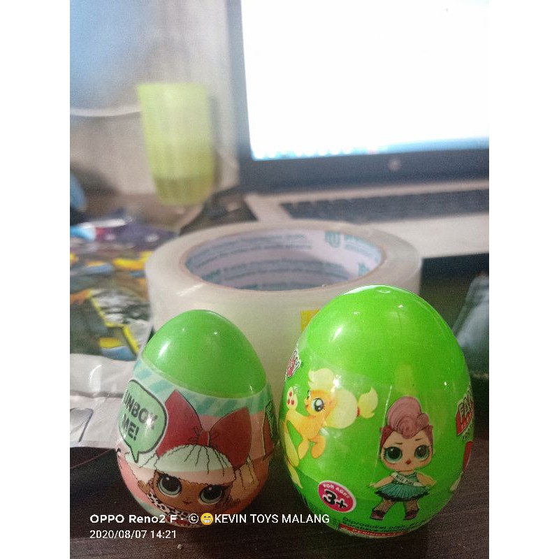 MC 333-1 super egg big surprice / telur mainan ukuran besar berhadiah lucu kevin toys malang