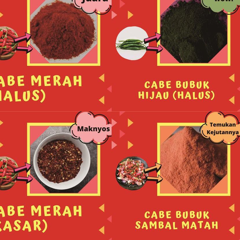 

【10.10】 Bubuk Cabe Halus Super Extra Pedas Asin Gurih Rasa Daun Jeruk Aida Kasar Kering Tabur Murah
